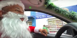 papai noel taxista