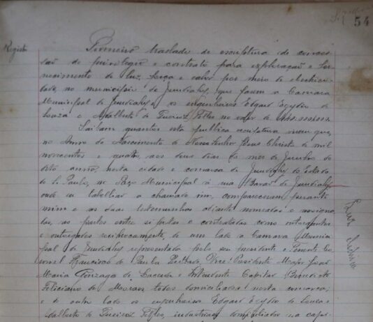 CONTRATOS da Municipalidade de Jundiahy entre 1891 e 1909 contratos