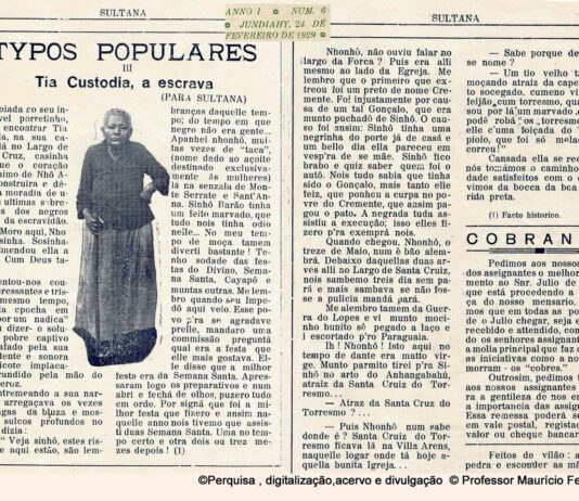 TIA CUSTÓDIA: A entrevista da ex-escravizada que morou na Praça da Bandeira tia